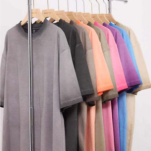 Men's Regular Fit O-Neck Short Sleeve T-Shirt Solid Color Casual Knitted Jersey 100% Cotton Regular Length Vintage Custom Logo - Product Image 3