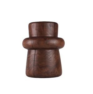 Modern <b>Round</b> Wooden Coffee <b>Table</b> Solid <b>Wood</b> Handmade Minimalist Design Modular Living Room Layouts Their Sculptural Silhouettes - Product Image 2