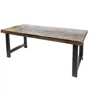 Mesa de Centro Redonda de Madera Industrial al por Mayor con Base Metálica Resistente Tipo Araña, Mesa de Centro Rústica de Madera Maciza de Mango para Sala de Estar - Product Image 3