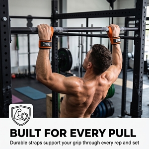 Sangles de musculation rembourrées avec support de poignet en coton, sangles de gym avec logo personnalisé, vente en gros, fabricant OEM - Product Image 3