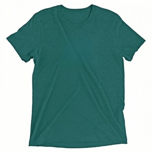 Branded T-Shirt for Men 50% <b>Polyester</b> 25% Cotton 25% T Shirts Plain Solid Color Custom Logo Tri Blend <b>TShirt</b> Wholesale - Product Image 3