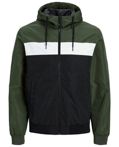 OEM Custom Double Layer Camo and Blank Windproof Zip up Nylon Running Sports Windbreaker Jacket for Men - Product Image 1