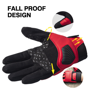 Leash <b>Full</b> Finger Racing Gloves Leather Non <b>Slip</b> Outdoor Waterproof Touch Screen for Sports Riding Gloves Unisex - Product Image 5