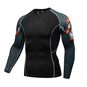 Chemises de compression pour hommes, coupe régulière, légères, couleur unie, haute qualité, manches longues, coupe slim - Product Image 4