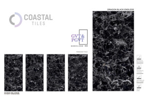 Azulejos de Porcelana DRAGON BLACK ENDLESS de Alto Brillo, 600x1200MM / 24X48, Modernos, para Paredes Interiores, Resistentes al Fuego, Ácidos y Antibacterianos - Product Image 2