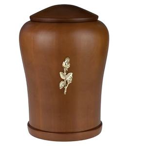 Wooden Cremation Urn Round Memorial <b>Keepsake</b> Casket Adult <b>Ashes</b> Container with Lid - Product Image 5