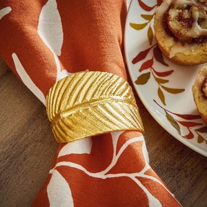 Anneau de serviette en métal doré moderne, décoration de table sculpturale abstraite pour dîner de mariage - Product Image 6