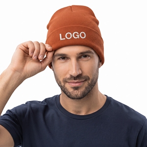 Ensemble bonnet et écharpe unisexe en acrylique orange tricoté pour l'hiver, respirant, doux, coupe-vent, idéal pour le ski - Product Image 4