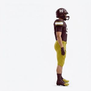 Meilleurs uniformes de football américain personnalisés, maillots de rugby à manches courtes, vêtements d'équipe bleu clair, vêtements de sport de football américain - Product Image 3