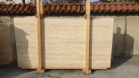Dalles de travertin de haute qualité, polies, couleur ivoire clair, à veinage apparent, grandes dalles 600x1200mm, épaisseur 20mm, prix usine, fabriquées en Turquie