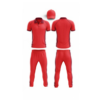 Maillot de cricket personnalisé avec logo par sublimation, professionnel |   Tenue complète d'équipe de cricket pour hommes, femmes et jeunes : polo et pantalon