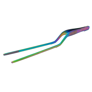 Multicolor Offset Chef Tweezers Used for Chef Plating and Useful for Chefs Stainless Steel Precision Food Decoration plating - Product Image 3