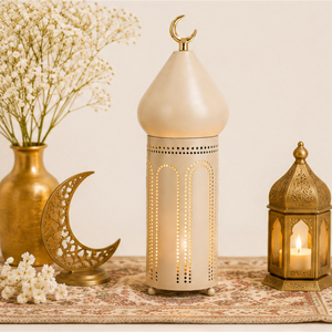 ชุดตกแต่งรอมฎอนทรงมินาเร็ตโลหะสมัยใหม่ 2 ชิ้น รูปทรงโดมมัสยิดแบบโปร่ง สำหรับเทศกาลอีดมูบารัค สไตล์อาหรับ ใช้ตกแต่งบนโต๊ะ - Product Image 6