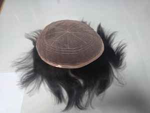 Toupee de Cabello Humano Remy Indio con Encaje Completo para Hombre, Rizado, 100% de Densidad, Corto, TAZ HAIR BANGLADESH - Product Image 5