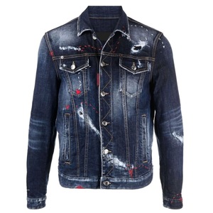 Veste en jean à capuche pour homme Outfitize, style sweat-shirt superposé, décontractée, printemps-automne - Product Image 3