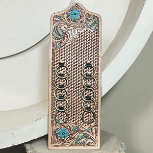 Nouveau support mural rustique en cuir de vachette artisanal pour foulards, torchons et chiffons, organisateur de cuisine, décoration intérieure - Product Image 4