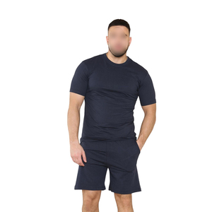 Conjunto de Camiseta y Pantalones Cortos de Verano para Hombre, Cuello Redondo, Color Sólido, Transpirable, Mejor Tela, Superventas 2026 - Product Image 1