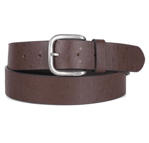 Ceinture en cuir de vachette véritable tendance 2026, style décontracté marron premium, boucle en alliage de style western, haute résistance, robuste - Product Image 1