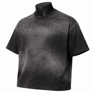 Camiseta Oversize de Algodón de 260 Gramos para Hombre, Estilo Vintage, Lavado Ácido, Estilo Snow, Personalizable para Streetwear - Product Image 3