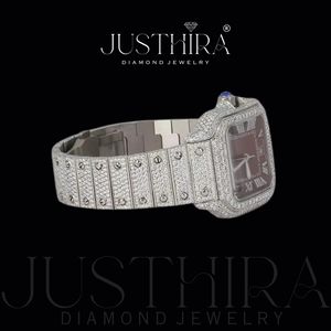 Hot Sale Hip Hop Moissanite Diamond Watch for Men Iced Out Luxury <b>Wristwatch</b> with Solid Stainless Steel Available At Best Price - Product Image 4