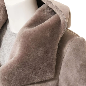Mantic Enterprises Minimalist Hooded Bomber Jacket Women Cow Suede <b>Animal</b> Print Breathable Autumn Wear Pullover Style Detachable - Product Image 4