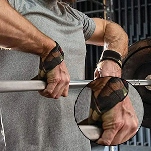 Sangles de poignet professionnelles en néoprène et coton pour l'haltérophilie, l'entraînement de force et les soulevés de terre – Antidérapantes et très extensibles - Product Image 4