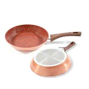 Juego de Sartenes de Hierro con Revestimiento de Acero Inoxidable, Antiadherentes, Resistentes al Calor, Compatibles con Inducción, con Mango de Plástico, Capacidad de 1-2L, para Cocina - Product Image 4