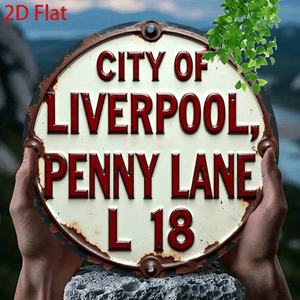 CIFbuy Liverpool Penny Lane - Decoración de Pared Redonda de Metal de Diseño Retro Vintage, Producto de Arte Metálico para Servicio de Recogida Temu TikTok - Product Image 1