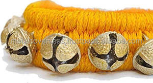 Best Price <b>Brass</b> Plated 1 Line Yellow Ghungroo Pad Salangai for Bharatanatyam Dance Traditional Classical Dance Ankle <b>Bells</b> - Product Image 5