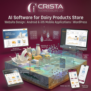 Logiciel d'IA pour la conception de sites web pour les magasins de produits laitiers, applications mobiles Android iOS, plugin WordPress Shopify, logiciel ERP CRM IA - Product Image 2