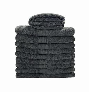 Serviette de toilette en coton tricoté gris moderne pour salle de bain, douce, séchage rapide, pour salon de beauté et spa - Product Image 1