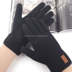 Gants tactiles en tricot unisexe avec chaleur thermique, bouts de doigts conducteurs pour téléphone et tablette par temps froid - Product Image 3