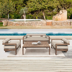 Modern <b>Sofa</b> Sets Outdoor Furniture <b>Sofa</b> Set Suit for Garden or Patio Use Teak Wood - Ciselia - Product Image 1