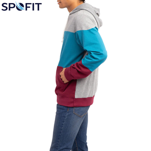 Sweat-shirts pour hommes 100% coton molletonné de haute qualité, pull à capuche grande taille, confortable, streetwear d'hiver, uni, couleur contrastée - Product Image 2