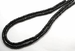 Cuentas redondas facetadas de espinela negra natural, hilo de cuentas sueltas de piedras preciosas para la fabricación de joyería artesanal al por mayor - Product Image 4