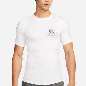 เสื้อยืดออกกำลังกายผู้ชาย ดีไซน์ล่าสุด สตรีทแวร์ ผลิตจากผ้าสแปนเด็กซ์/โพลีเอสเตอร์ แห้งเร็ว ระบายอากาศได้ดี เป็นมิตรต่อสิ่งแวดล้อม ราคาขายส่งจากโรงงาน - Product Image 1