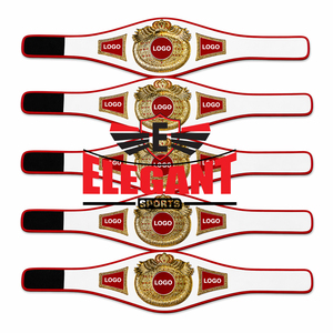 Cinturones de boxeo de campeonato Placas de metal Correa de cuero Cinturón de campeonato de boxeo internacional tamaño adulto Por Elegant Sports - Product Image 6
