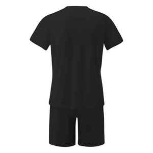 Ensemble unisexe personnalisé deux pièces : T-shirt et short à motif floral en coton, assorti, décontracté, style streetwear d'été, respirant, vente en gros, marque privée - Product Image 2