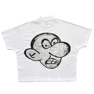 เสื้อยืดคอกลมแขนสั้นยูนิเซ็กซ์สำหรับผู้ชายมาใหม่2024เสื้อยืดผ้าฝ้ายโอเวอร์ไซส์สำหรับผู้ชายวินเทจสำหรับผู้ชาย - Product Image 1