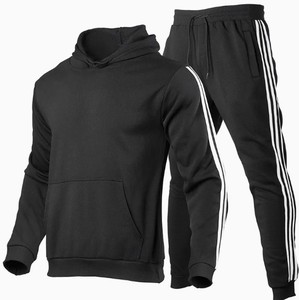 Conjunto Deportivo para Hombre, Color Gris, Ecológico, 100% Algodón, Estilo Urbano, Sudadera con Capucha de Peso Medio, Cordón Ajustable, Cintura Elástica - Product Image 3