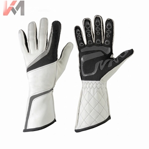 Guantes de Carreras Simulados Personalizados de Fabricante OEM, Guantes de Karting de Cuero Sintético de Alto Rendimiento con Muñequera Elástica - Product Image 1