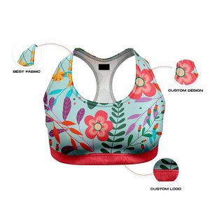 Sujetador deportivo de alto soporte sin costuras para gimnasio, fitness, running y yoga, diseño frontal simple sublimado, ropa de entrenamiento ecológica al por mayor - Product Image 3