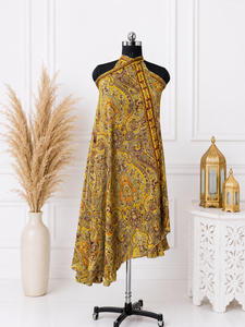Women's <b>Long</b> Chiffon Wrap <b>Skirt</b> With Paisley Print Lightweight Floral Pattern For Daily Wear All Seasons - Product Image 3