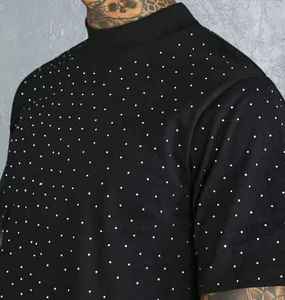 เสื้อยืดผู้ชายประดับเพชร แห้งเร็ว คุณภาพสูง ดีไซน์ใหม่ ขายดีที่สุด ขายส่ง - Product Image 2