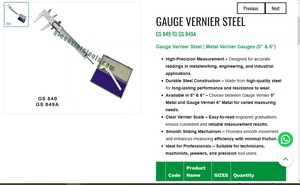Calibrador Vernier de Acero de 5 y 6 Pulgadas, Herramienta de Medición de Precisión, Herramienta para Joyería, Calibrador Metálico para Orfebre | N.° de artículo GS-849A - Product Image 3