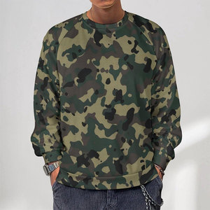Sudadera de Camuflaje para Hombre, Cuello Redondo, Manga Larga, Estilo Casual, Sudadera con Capucha, Forro Polar de Algodón y Poliéster, Transpirable, OEM - Product Image 4