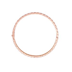 กำไลข้อมือคู่ประดับเพชรทรงกลมสีโรสโกลด์แบบฝังขอบ - Product Image 3