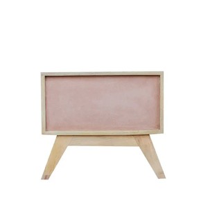 Solid Wood Handcrafted 2 Drawer <b>Bedside</b> <b>Table</b> <b>Compact</b> Bedroom Nightstand Storage Side <b>Table</b> Rustic Farmhouse Home HotelFurniture - Product Image 4