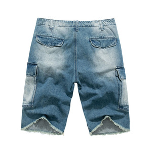 Nouveauté 2026 – Short en jean en toile de haute qualité pour homme, taille élastique, séchage rapide, sur mesure, 100 % coton, design déchiré, style urbain uni - Product Image 3