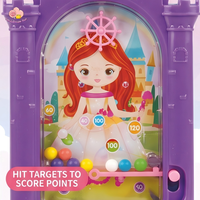Permainan Pinball Tema Kastil Candydream, Mainan Edukatif Anak dengan Tabung Dispenser Permen, Mainan Isi Permen Grosir